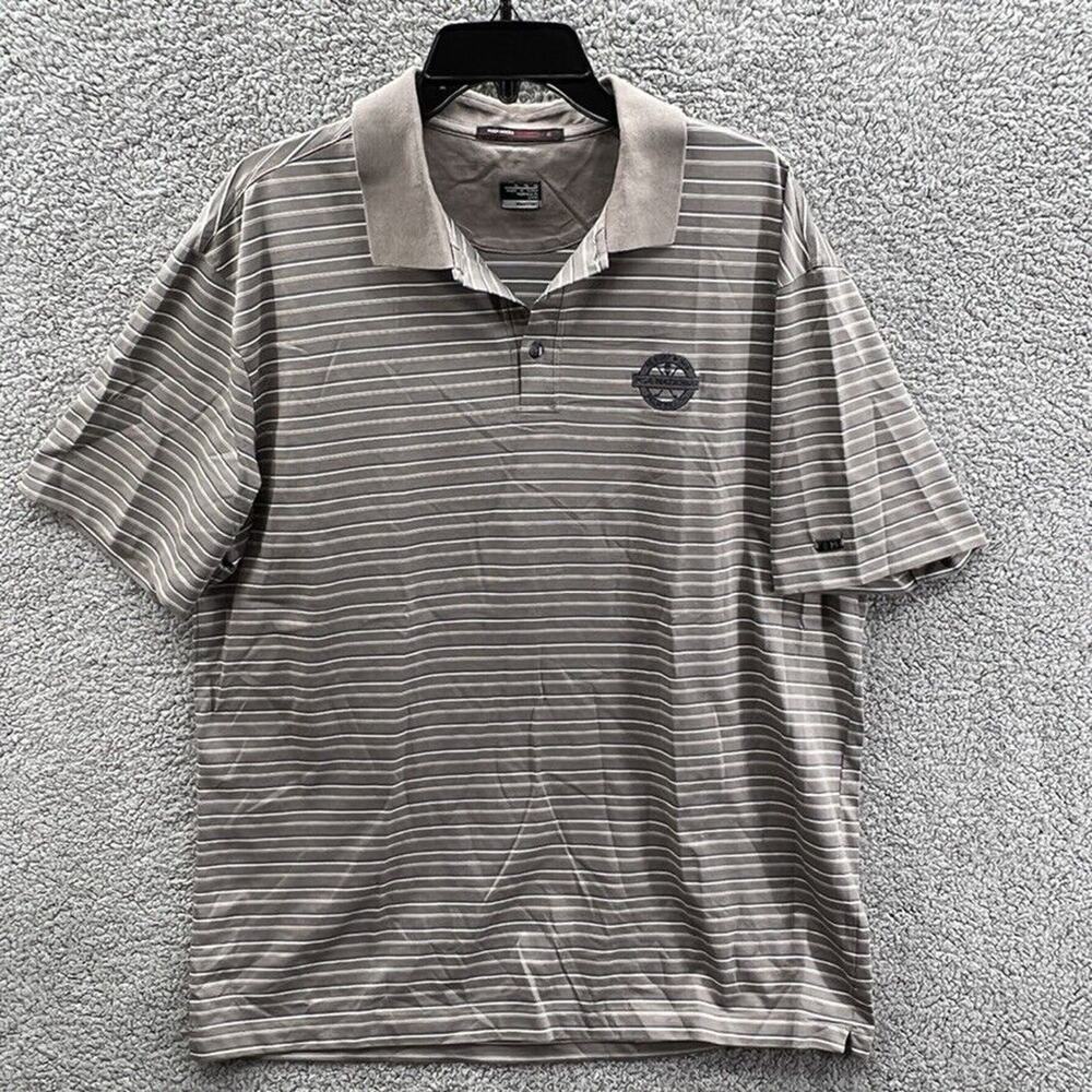Nike Golf Tiger Woods Collection Fit DRY Mens Golf Polo Shirt Size XL Striped